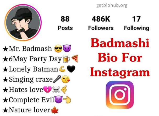 Cool Badmashi Bio Ideas for Instagram to Stand Out