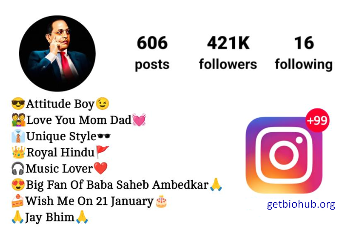 220+ Jay Bhim Bio Ideas for Instagram - Baba Saheb Ambedkar Instagram Bio Collection