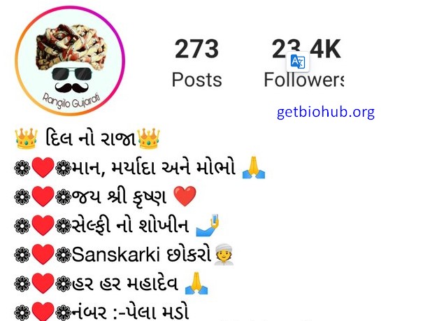 Gujarati Instagram Bios for 2025