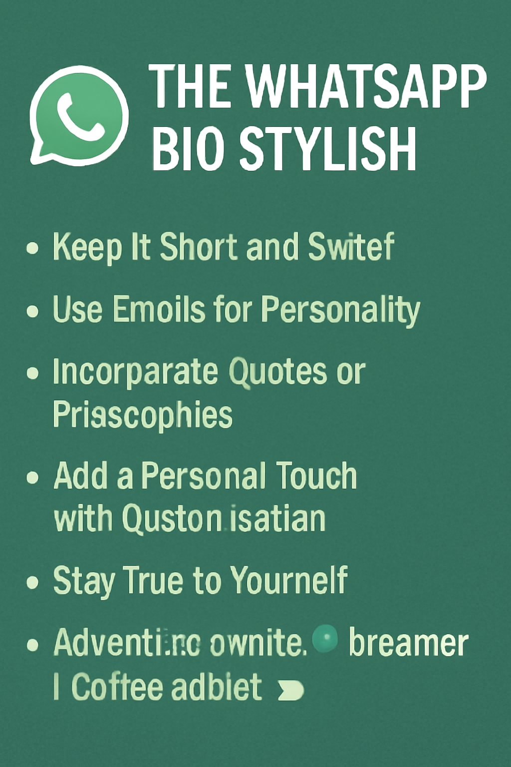 whatsapp bio stylish